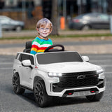 Licensed Chevrolet Silverado GMC 12V Ride-On Car Truck for Kids - White