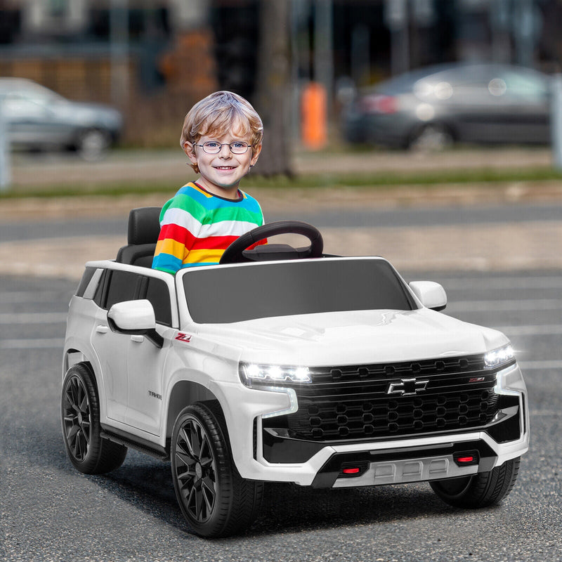 Licensed Chevrolet Silverado GMC 12V Ride-On Car Truck for Kids - White