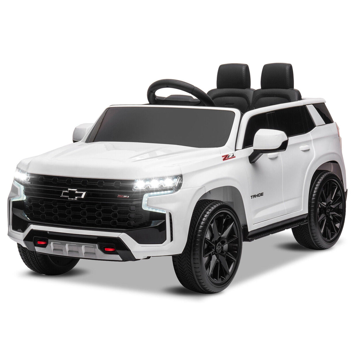 Licensed Chevrolet Silverado GMC 12V Ride-On Car Truck for Kids - White
