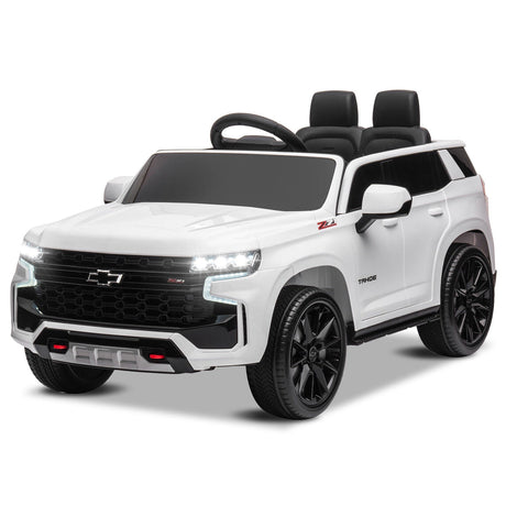 Licensed Chevrolet Silverado GMC 12V Ride-On Car Truck for Kids - White