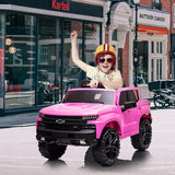 Rev Up the Fun with the 12V Licensed Chevrolet Silverado GMC Kid's Pink Car Truck