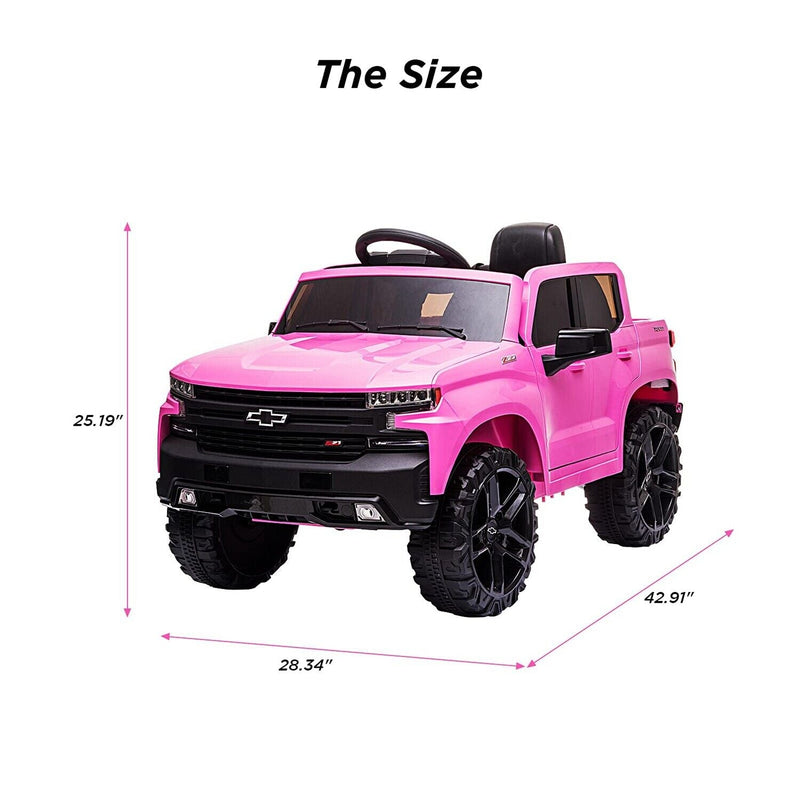 Rev Up the Fun with the 12V Licensed Chevrolet Silverado GMC Kid's Pink Car Truck