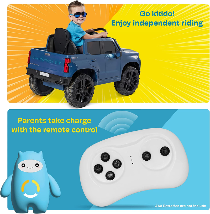 Licensed Chevrolet Silverado Trail Boss LT Kids Ride-On Truck - 12V Battery Powered