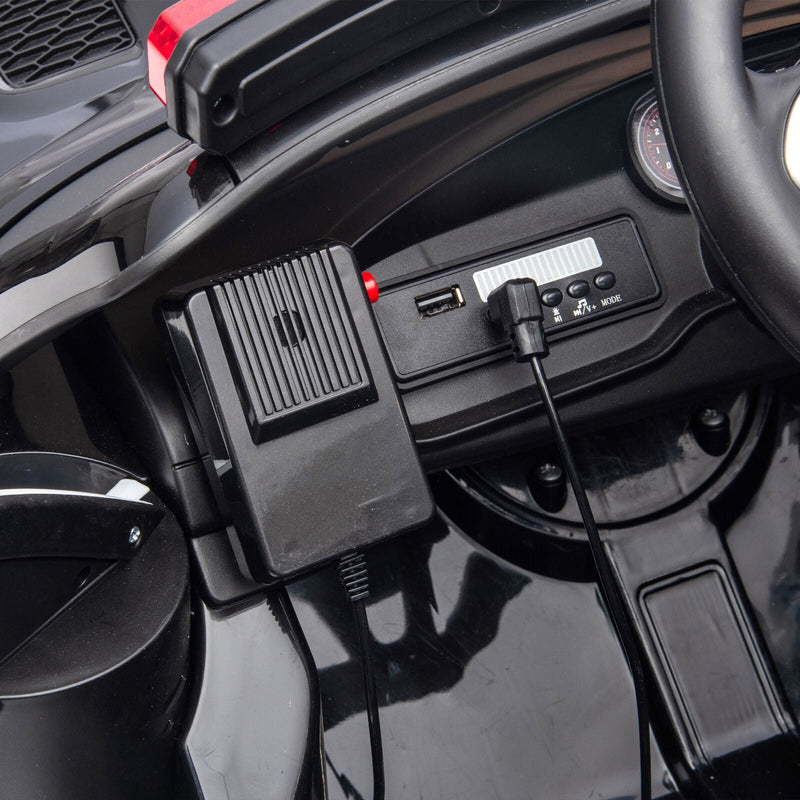 Licensed Dodge Charger 12V Ride-On Police Car with 3 Speeds and Bluetooth Connectivity