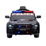 Licensed Dodge Charger 12V Ride-On Police Car with 3 Speeds and Bluetooth Connectivity