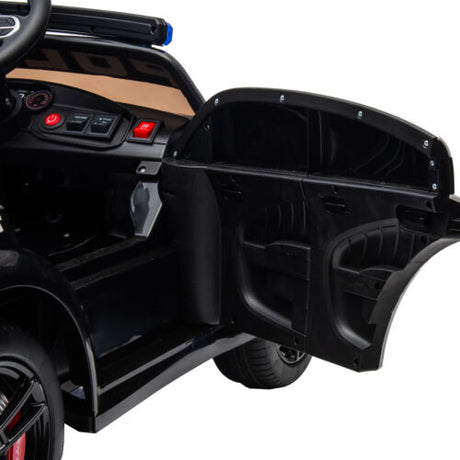 Licensed Dodge Charger Police Sports Car for Kids with LED Lights, USB and MP3 Capabilities - 12V