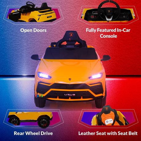 Licensed Lamborghini 12V Electric Ride-On Car for Kids with R/C and MP3 - Available in Multiple Colors