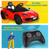 Licensed Lamborghini 12V Ride-On Car with Parental Remote Control and 3 Adjustable Speeds