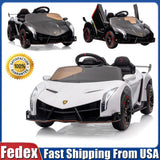 Licensed Lamborghini 2-Seater Electric Ride On Car for Kids with Remote Control - 12V US Version