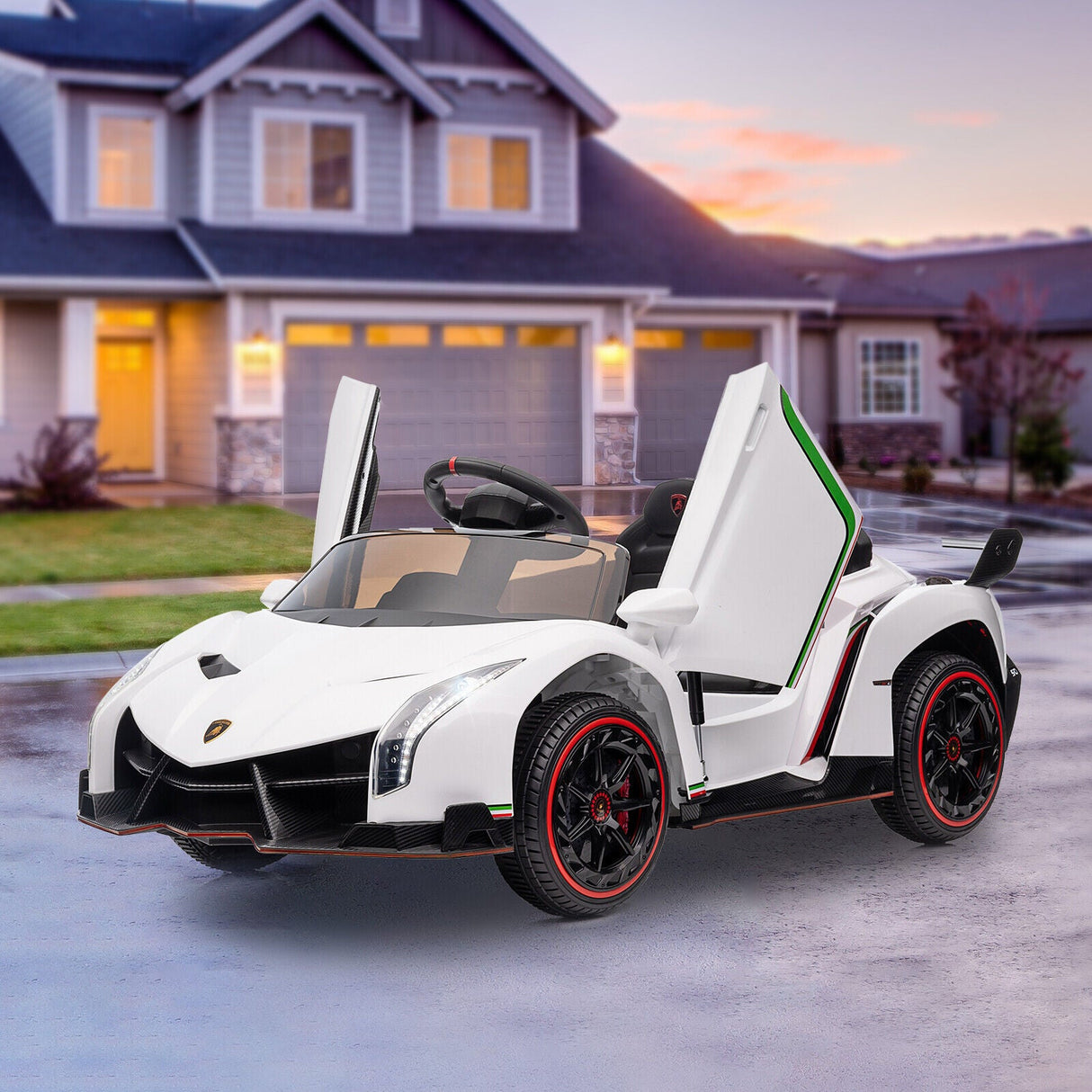 Licensed Lamborghini 2-Seater Electric Ride On Car for Kids with Remote Control - 12V US Version