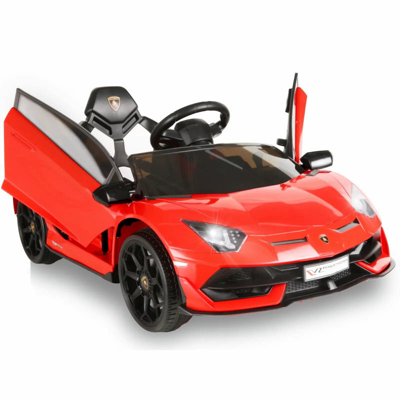 Licensed Lamborghini Aventador 12V Battery Powered Ride-On Car for Kids - The Perfect Toy Gift!