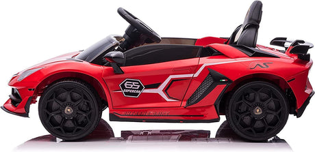 12V Licensed Lamborghini Aventador Ride-On Car with Hydraulic Doors for Kids