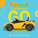 Licensed Lamborghini Aventador 12V Electric Ride-On Car with Remote Control for Kids