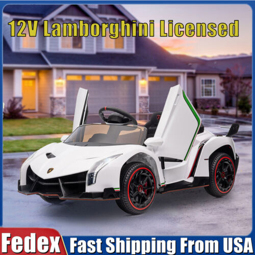 Licensed Lamborghini Electric Car for Kids with Remote Control and 4 Wheels - 12V