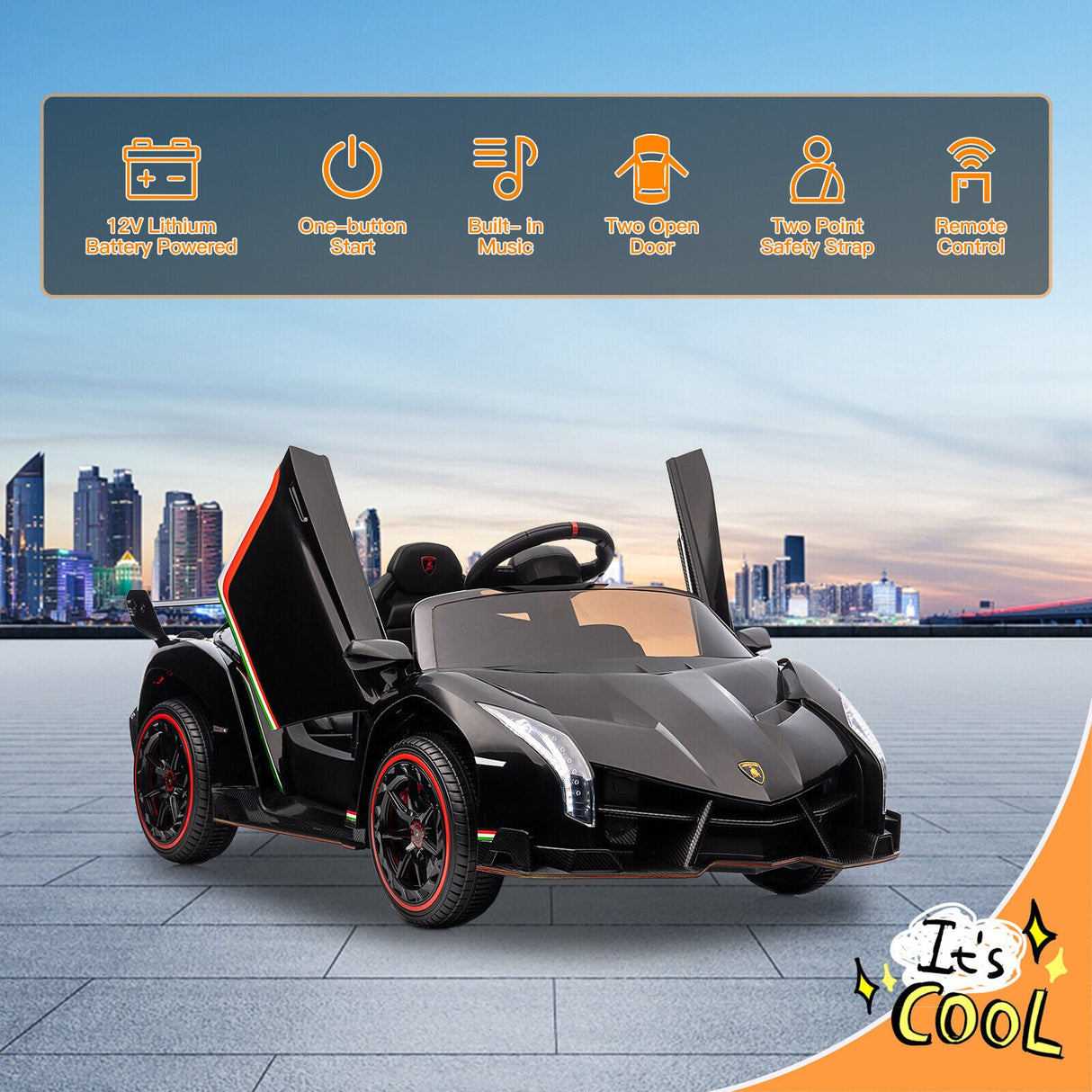 Licensed Lamborghini Electric Car for Kids with Remote Control - Perfect Gift for Young Drivers!