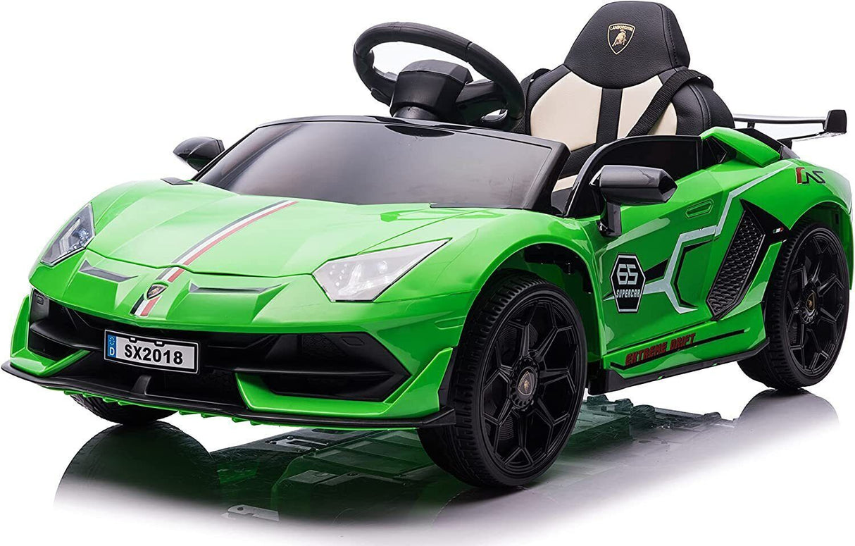 Licensed Lamborghini Kids Electric Ride On Car with Hydraulic Door - 12V Toy for Kids