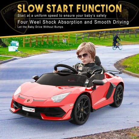 Licensed Lamborghini Kids Ride On Sports Car with Remote Control - 12V Electric Gift