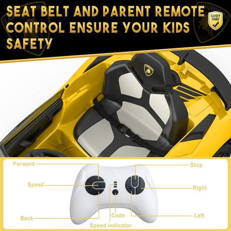Licensed Lamborghini McLaren 12V Electric Ride-On Car for Kids with Remote Control