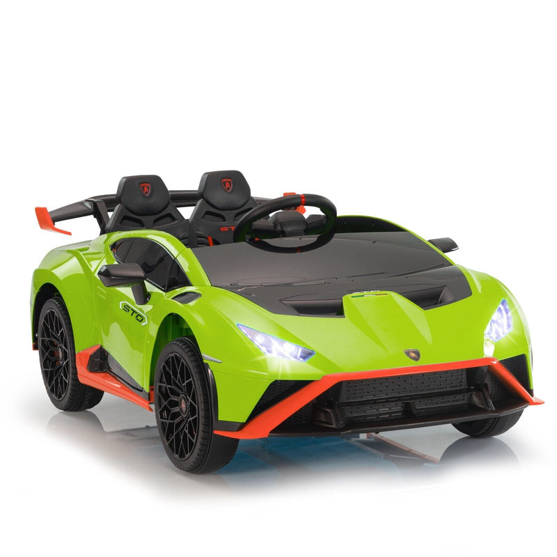 Licensed Lamborghini STO Ride On Car for Kids with RC and Music - 12V Electric Vehicle