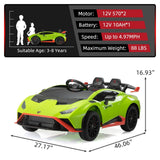 Licensed Lamborghini STO Ride On Car for Kids with RC and Music - 12V Electric Toy Vehicle