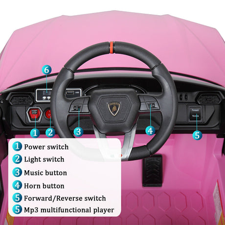 Licensed Lamborghini Urus SUV Ride-On Car for Kids with Remote Control and MP3 Player - 12V