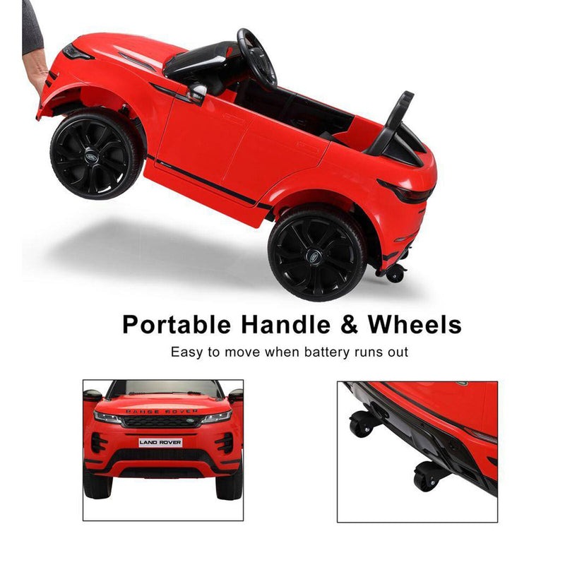 Licensed Land Rover 12V Electric Ride-On Toy for Kids, Red (Open Box)