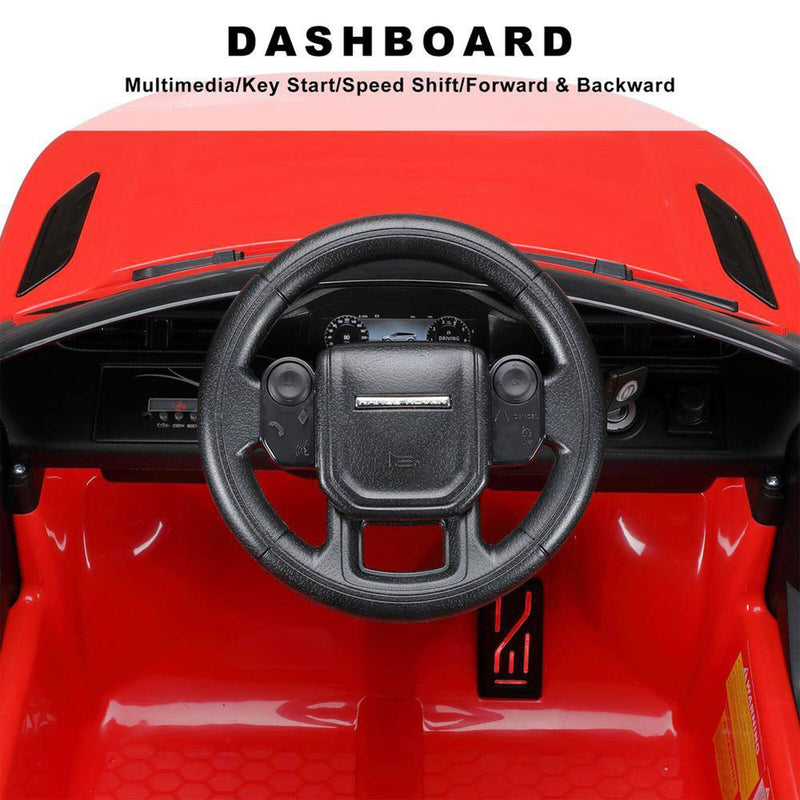 Licensed Land Rover Ride On Toy Car for Kids - 12V Electric Battery Powered, Red