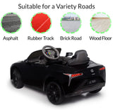Licensed Lexus 12V Battery Ride-On Car for Kids with Remote Control, Music, and Multiple Color Options