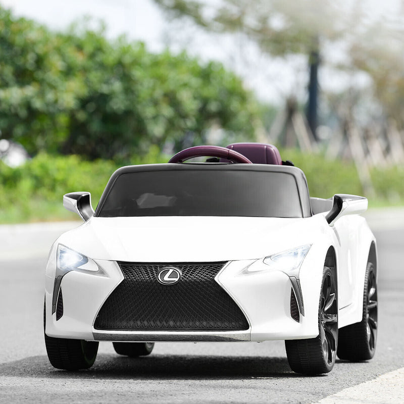 Licensed Lexus LC500 12V Kids Ride-On Car with Remote Control - White