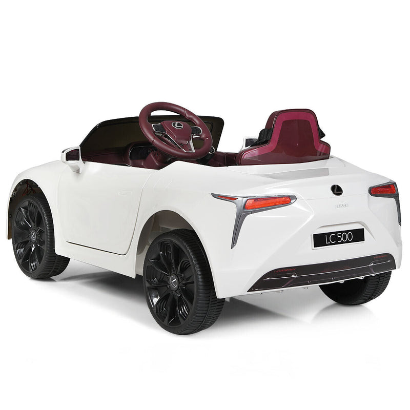 Licensed Lexus LC500 12V Kids Ride-On Car with Remote Control - White