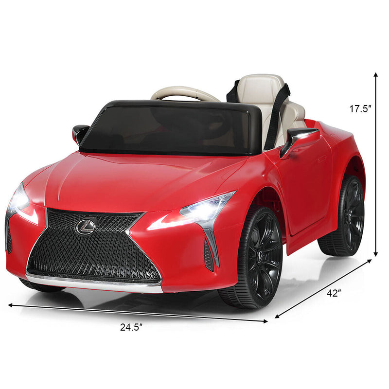Licensed Lexus LC500 Electric Ride-On Car for Kids with Remote Control - Red