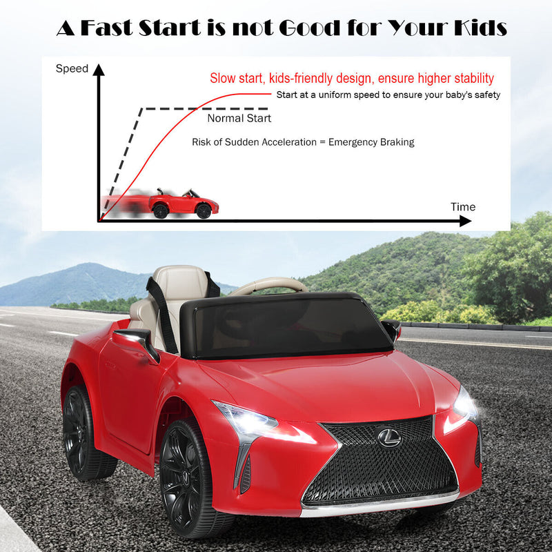Licensed Lexus LC500 Electric Ride-On Car for Kids with Remote Control - Red
