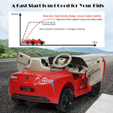 Licensed Lexus LC500 Kids Ride On Car with MP3 and Remote Control - Red (12V)