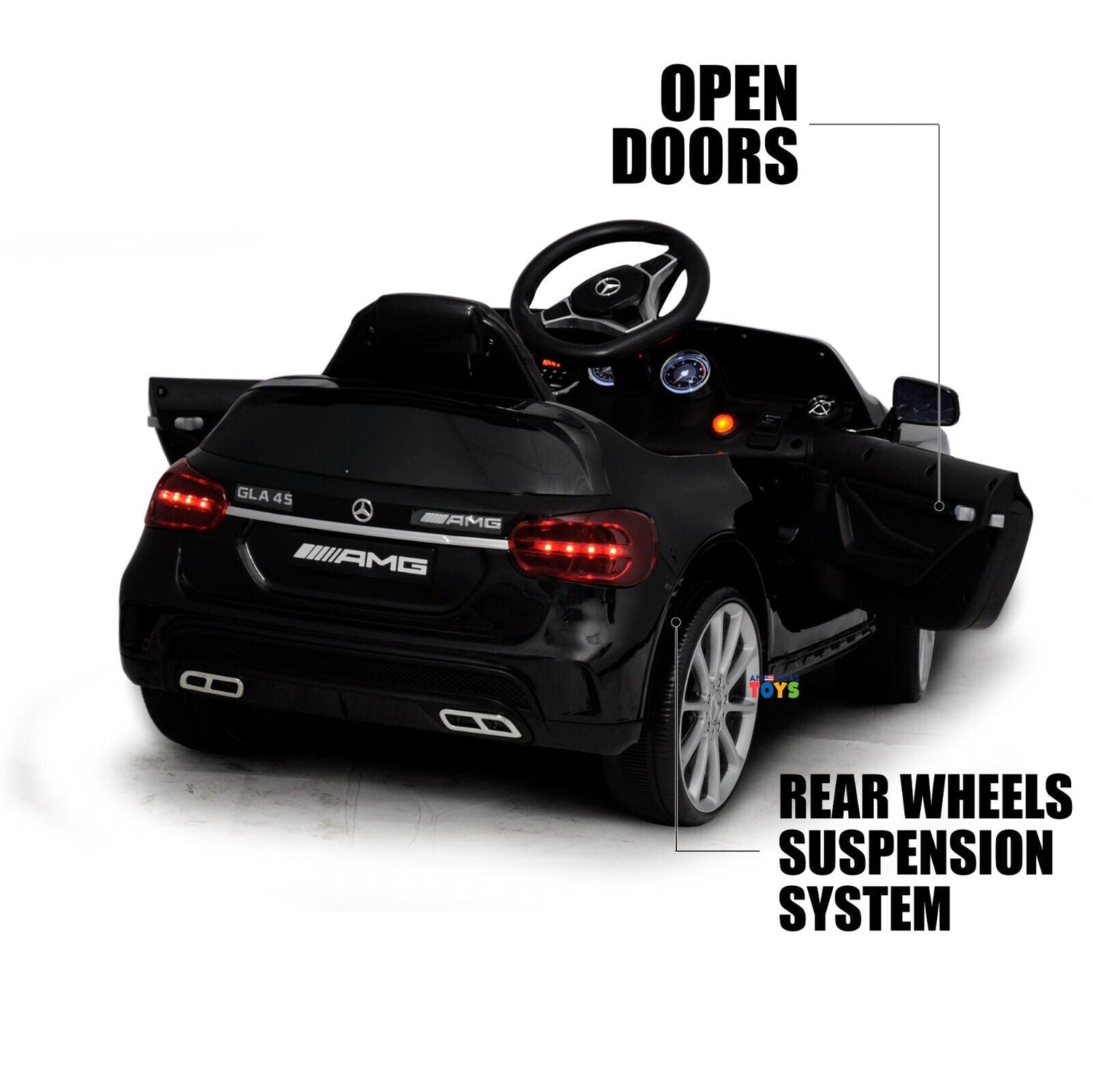 Licensed Mercedes-Benz 12V Kids Ride On Car with R/C and MP3 Music - Available in Multiple Colors