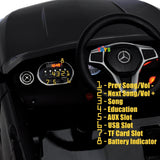 Licensed Mercedes-Benz 12V Kids Ride On Car with R/C and MP3 Music - Available in Multiple Colors
