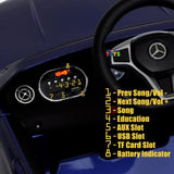 Licensed Mercedes-Benz 12V Kids Ride On Car with R/C and MP3 Music - Available in Multiple Colors