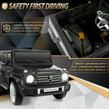 Licensed Mercedes-Benz 12V Ride On Car for Kids with Remote Control and LED Lights - 3 Speed Options