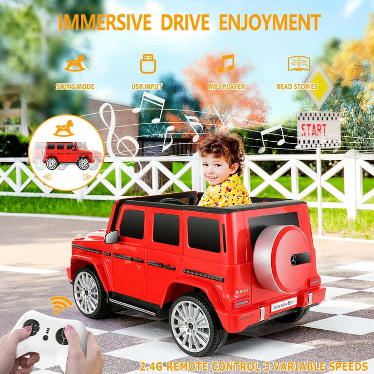 Licensed Mercedes-Benz Ride On Car for Kids with Remote Control - 4 Wheels SUV Toy Truck (12V)