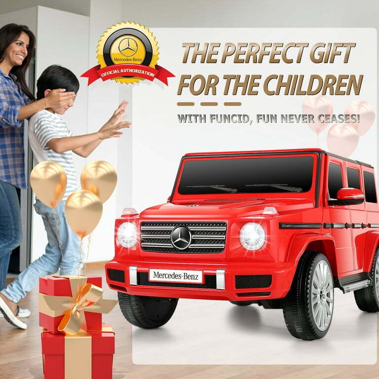 Licensed Mercedes-Benz 4-Wheel Ride-On Car for Kids with Remote Control and LED Lights