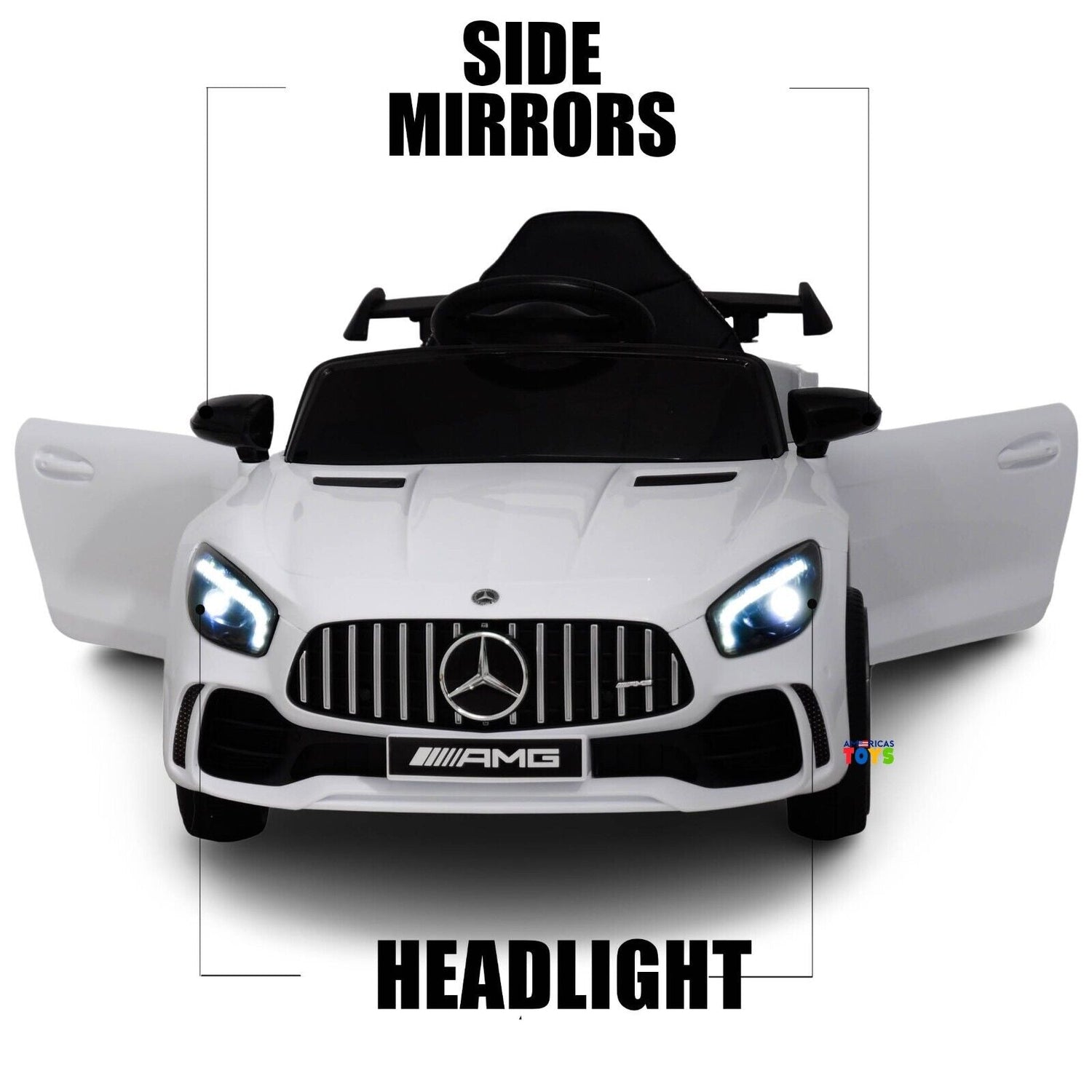 Licensed Mercedes-Benz 12V Ride-On Car with RC Control, MP3 Player, and Multiple Color Options for Kids