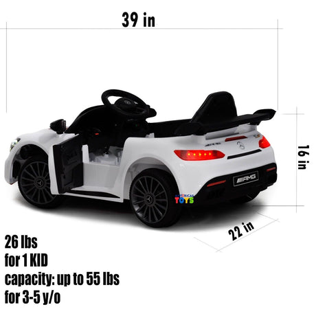 Licensed Mercedes-Benz 12V Ride-On Car with RC Control, MP3 Player, and Multiple Color Options for Kids