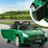 Licensed Mercedes Benz AMG GTR 12V Ride On Car for Kids with MP3 Player and Remote Control - Green
