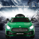 Licensed Mercedes Benz AMG GTR 12V Ride On Car with Remote Control & MP3 Player for Kids - Green