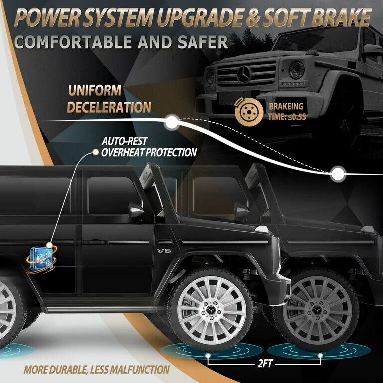 Licensed Mercedes-Benz G500 4WD Battery Powered Ride-On Car for Kids (12V)