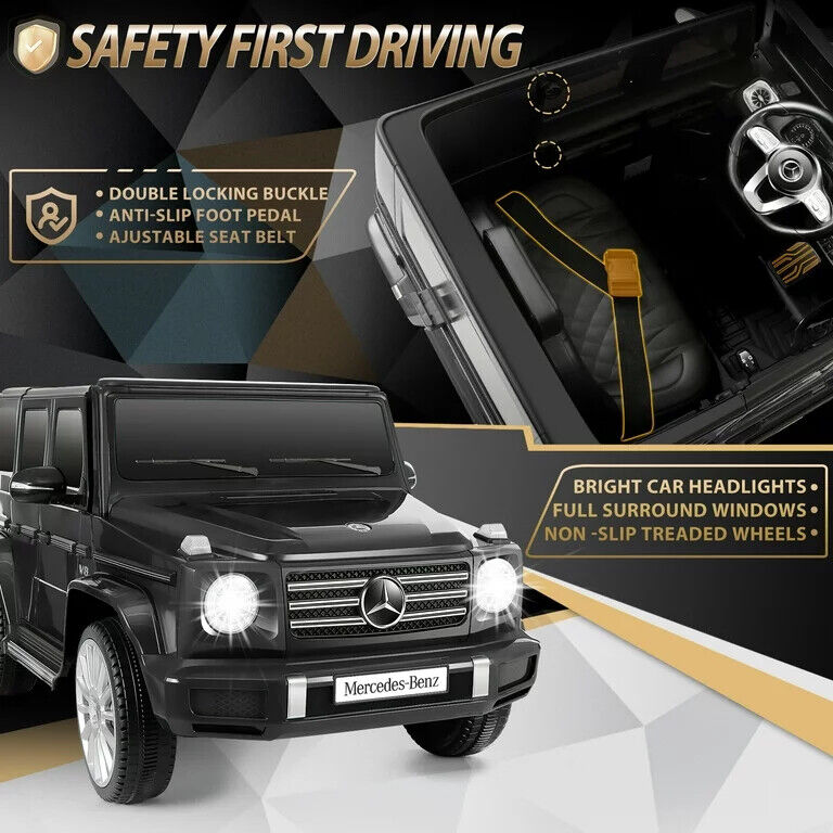 Licensed Mercedes-Benz G500 4WD Battery Powered Ride-On Car for Kids (12V)