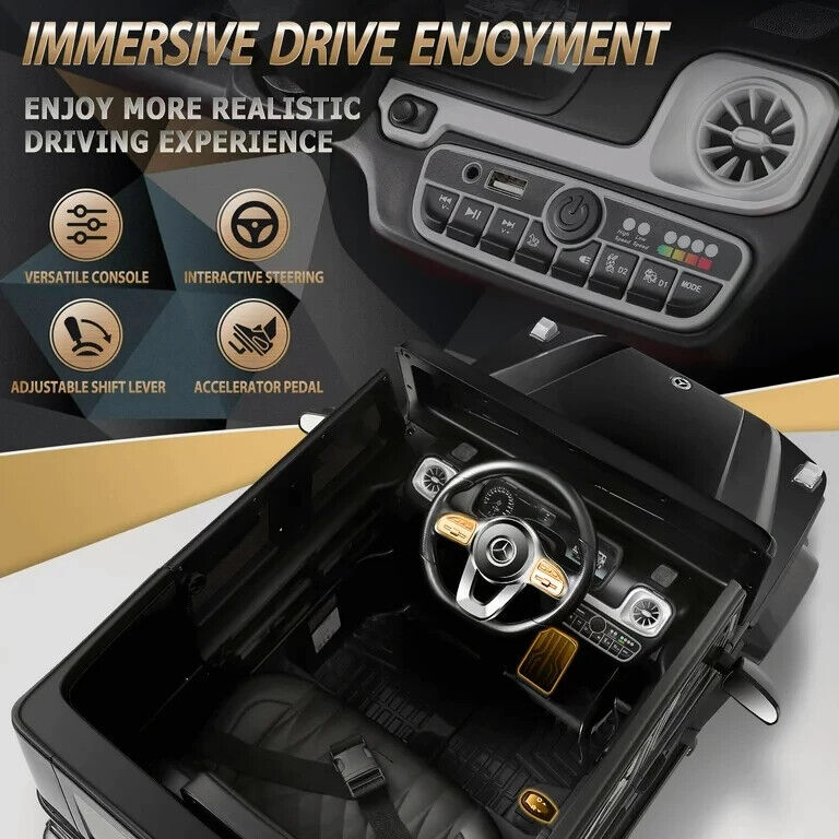 Licensed Mercedes-Benz G500 4WD Electric Ride-On Car for Kids with Parental Remote Control - 12V