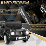 12V Mercedes-Benz G500 Kids Ride-On Car with USB, Bluetooth, and LED Lights