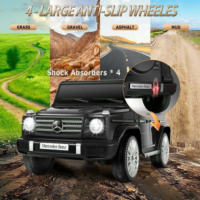 Licensed Mercedes-Benz G500 12V Battery Powered Ride On Car with Remote Control for Kids