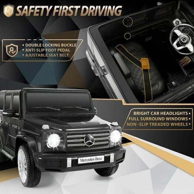 Licensed Mercedes-Benz G500 4WD Kids Ride-On Car with Remote Control - 12V