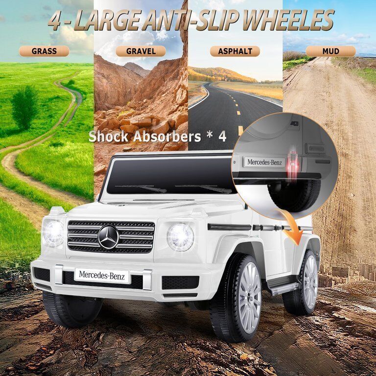 Licensed Mercedes-Benz G500 4WD Kids Ride-On Car with Remote Control and MP3 Player